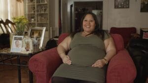 Vicky Vargas glows from the third trimester of pregnancy